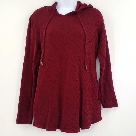 J Jill Long sleeve Hooded Shirt - Picture 1 of 7
